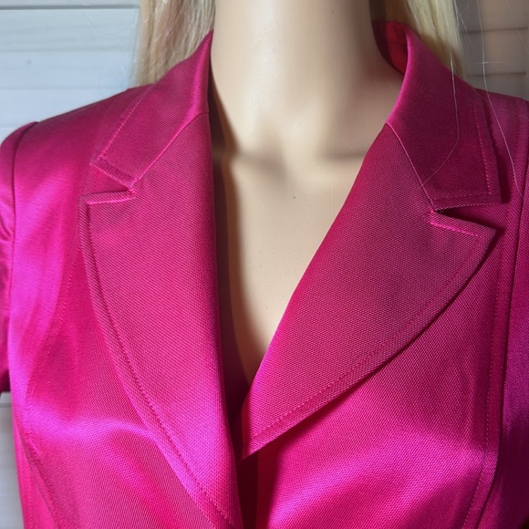 NWOT TALBOTS Womens Petites Silk Pink Notch Collar  Blazer - Picture 6 of 10